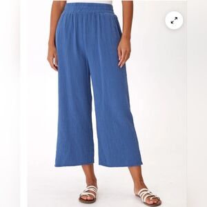 Women's Blue Wide-Leg Pants